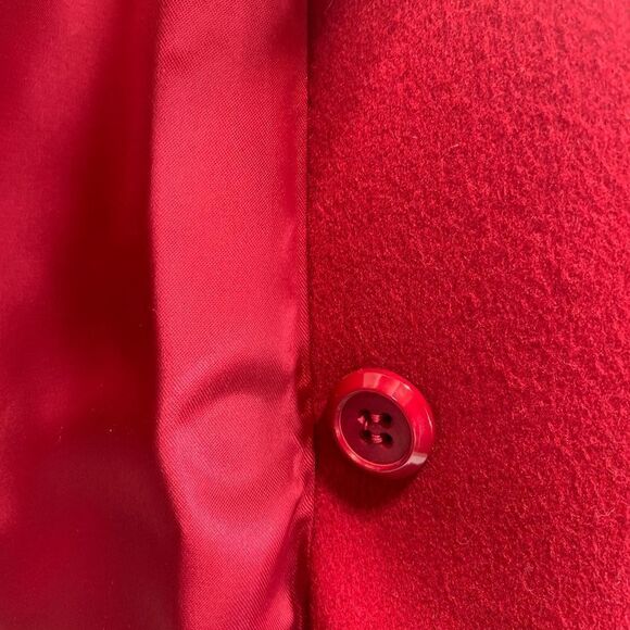 FUSHIA Red Virgin Wool Jacket with scarf - Picture 8 of 14